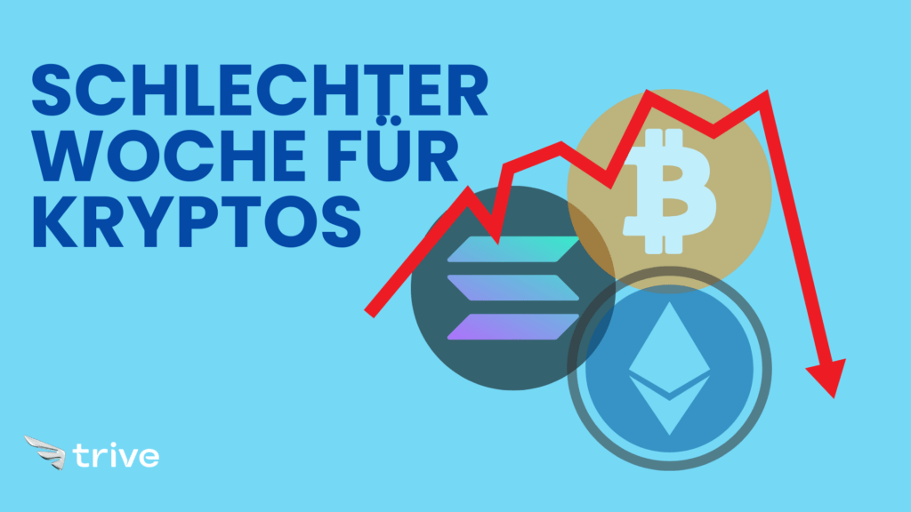 Schlechtere Woche für Kryptos – Kursrückgang bei Bitcoin, Ethereum und Solana